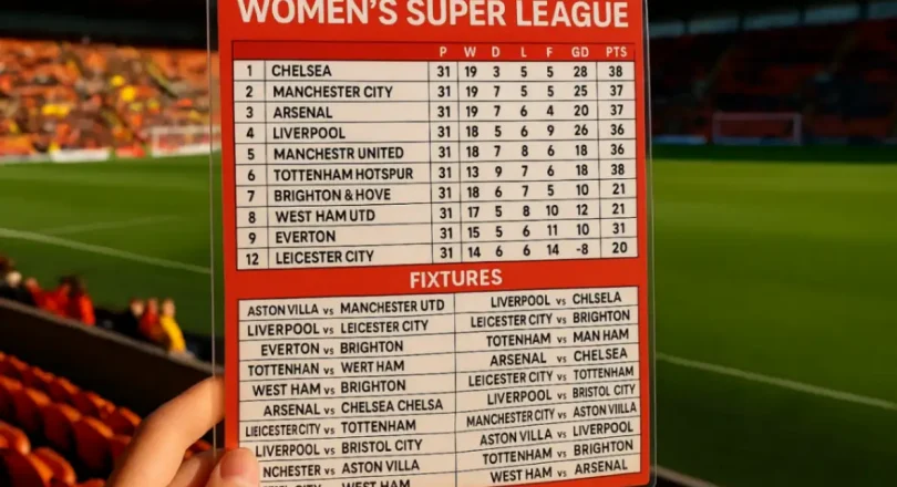 Женская Суперлига Англии: таблица и календарь сезона Женская Суперлига Англии: таблица и календарь сезона