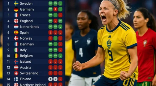 Рейтинг и форма сборных перед женским Евро Рейтинг и форма сборных перед женским Евро